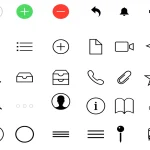 viele icons die das Apple Betriebssystem iOS darstellen.